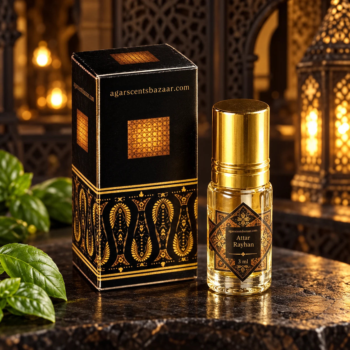 Attar Rayhan perfume oil 3 ml with original bottle and box