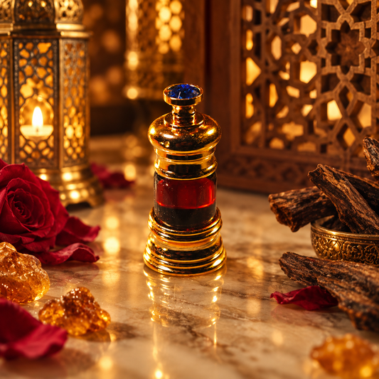 Al Manara Taifi rose sandalwood and ambergris perfume oil 3ml