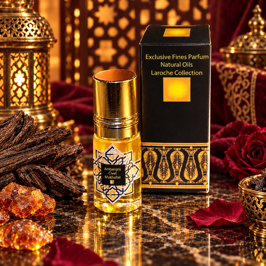 Ambergris Civet Mukhallat natural perfume oil 3ml