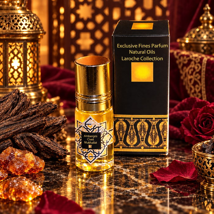 Ambergris Civet Mukhallat natural perfume oil 3ml