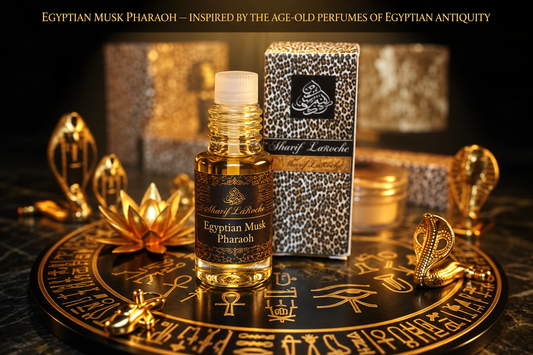 Egyptian Musk Pharaoh 3ml Egyptian musk perfume oil bottle with leopard-print box