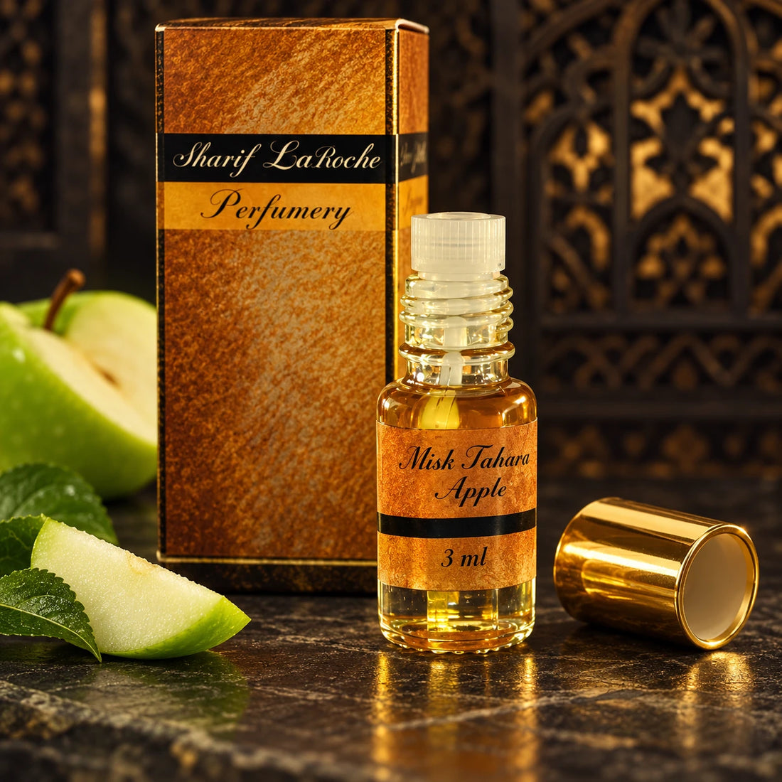 Misk Tahara Apple perfume 3 ml with original vial and Sharif LaRoche box
