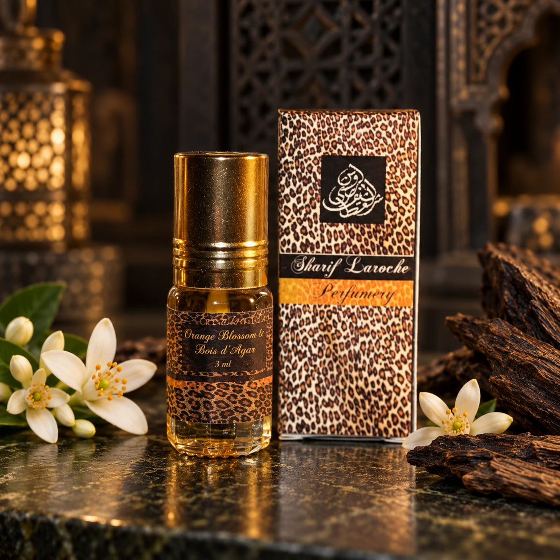 Orange Blossom and Bois d’Agar perfume oil 3 ml with original bottle and box