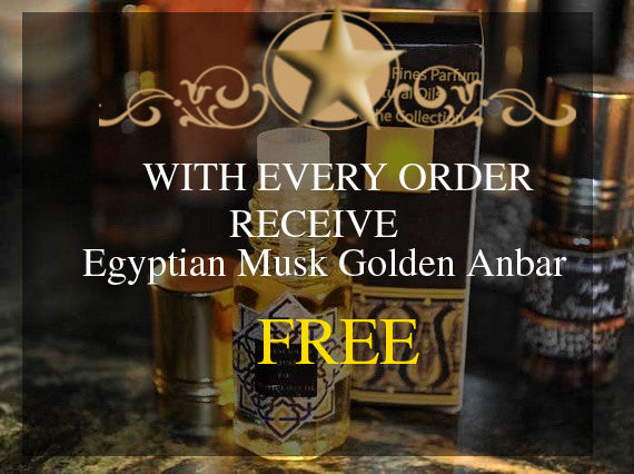 FREE with every purchase Receive Egyptian Musk Golden Anbar 3 ml